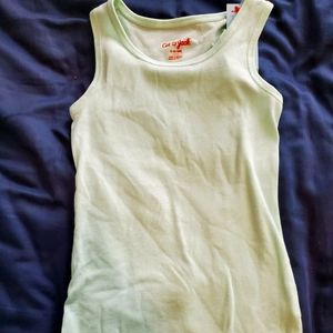 Turquoise cute simple tank top